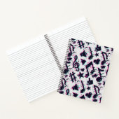 Carnet Motif de notes musicales et de coeurs déformés (Intérieur)