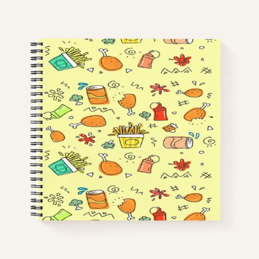 Carnet Motif de nourriture et de boisson (Devant)