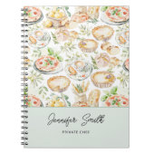 Carnet Motif de nourriture méditerranéenne à l'aquarelle (Devant)