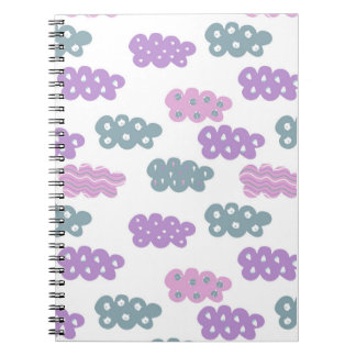 Carnet motif de nuage pastel