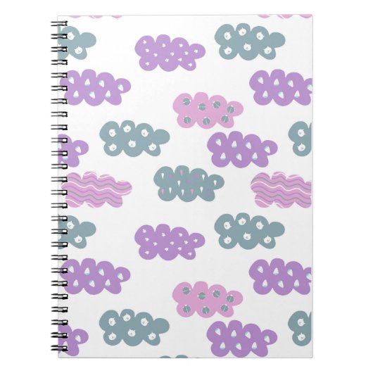 Carnet motif de nuage pastel (Devant)