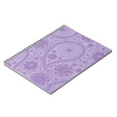 Carnet Motif de paisley violet (Côté gauche)