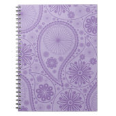 Carnet Motif de paisley violet (Devant)