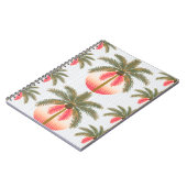 Carnet Motif de palme rose avec allure du soleil (Côté gauche)