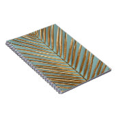 Carnet Motif de palme tropicale peint en or (Côté Droit)