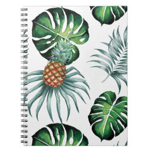 Carnet Motif de palmier de jungle à l'aquarelle tropicale