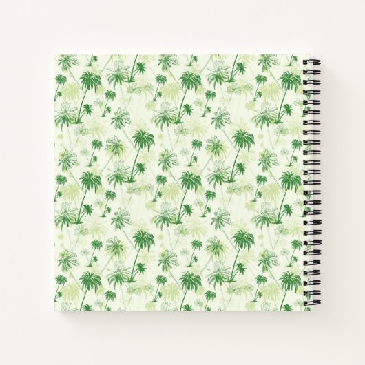 Carnet Motif de palmier vert (Dos)