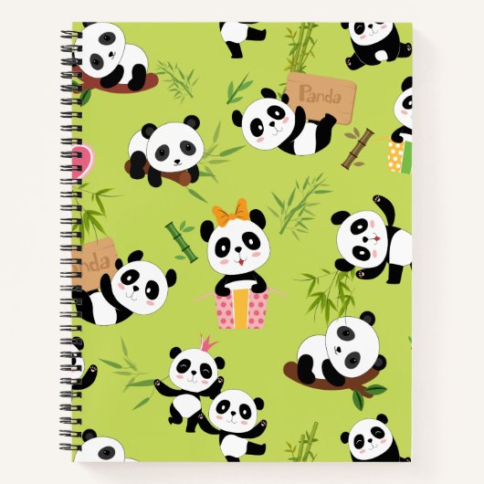 Carnet Motif de Panda 3 (Devant)