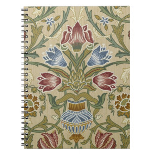 Carnet Motif de papier peint floral brocart de William Mo
