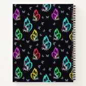 Carnet Motif de papillon noir coloré (Dos)
