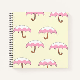 Carnet motif de parapluie