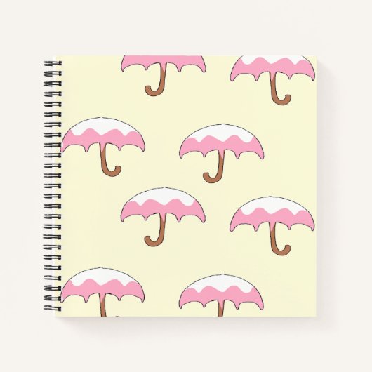 Carnet motif de parapluie (Devant)