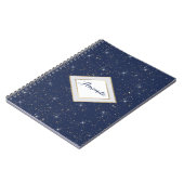 Carnet Motif de parties scintillant en or brillant bleu m (Côté gauche)