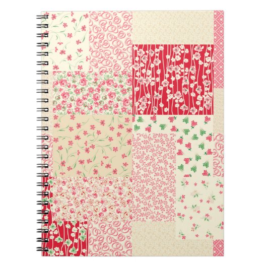 Carnet motif de patchwork abstrait dessiné à la main sans (Devant)