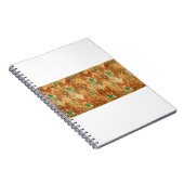 Carnet Motif de patchwork de grunge Brown avec étoiles et (Côté Droit)
