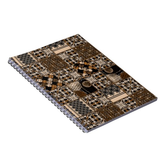 Carnet Motif de patchwork rustique (Côté Droit)