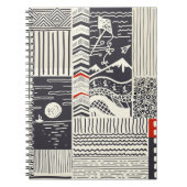 Carnet Motif de patchwork sans couture de doodles abstrai (Devant)