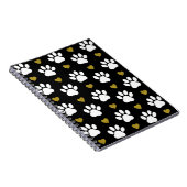 Carnet Motif De Pâtes, Pâtes De Chien, Pâtes Blanches, Co (Côté Droit)