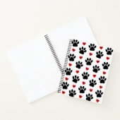 Carnet Motif De Pâtes, Pâtes De Chien, Pâtes Noires, Coeu (Intérieur)