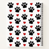 Carnet Motif De Pâtes, Pâtes De Chien, Pâtes Noires, Coeu (Dos)