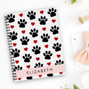 Carnet Motif De Pâtes, Pâtes Noires, Coeurs Rouges, Votre