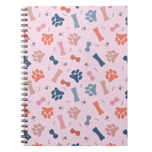 Carnet motif de patte de chien (Devant)