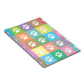Carnet Motif de pattes colorées (Côté Droit)