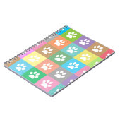 Carnet Motif de pattes colorées (Côté gauche)