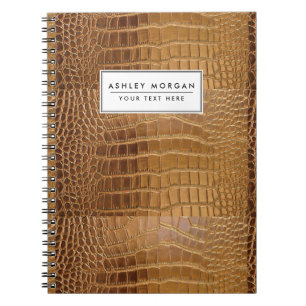 Carnet Motif de peau d'animal de cuir de crocodile de