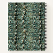 Carnet Motif de peau de reptile vert (Dos)