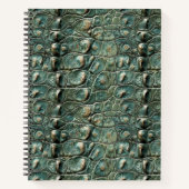 Carnet Motif de peau de reptile vert (Devant)