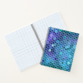Carnet Motif de peigne bleu vert (Intérieur)
