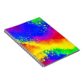 Carnet Motif de peinture coloré arc-en-ciel (Côté Droit)