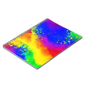 Carnet Motif de peinture coloré arc-en-ciel (Côté gauche)