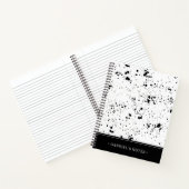 Carnet Motif de peinture noire | Ajouter Votre Nom (Intérieur)