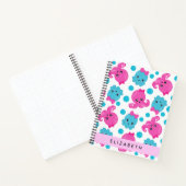 Carnet Motif de pieuvre, Pieuvre mignonne, Mer, Votre Nom (Intérieur)