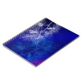 Carnet Motif de pin d'hiver blanc bleu (Côté gauche)