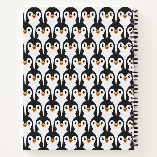 Carnet Motif de pingouin noir et blanc moderne (Dos)
