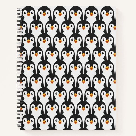 Carnet Motif de pingouin noir et blanc moderne (Devant)
