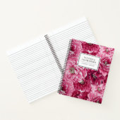 Carnet Motif de pivoines botaniques rose chic (Intérieur)