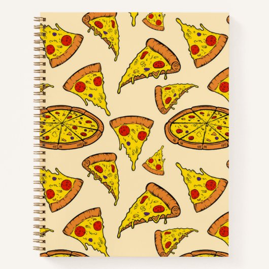 Carnet Motif de pizza au fromage fondu (Devant)