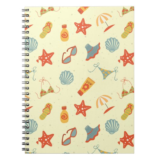 Carnet Motif de plage d'été (Devant)