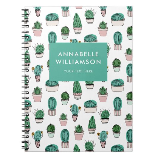 Carnet Motif de plante de cactus (Devant)