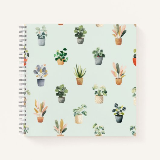 Carnet Motif de plante d'intérieur Botanique Conception d (Devant)