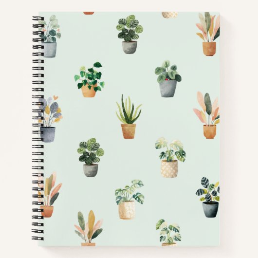 Carnet Motif de plante d'intérieur Botanique Conception d (Devant)