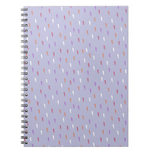 Carnet motif de pluie coloré