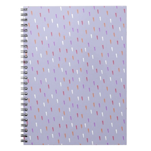 Carnet motif de pluie coloré (Devant)