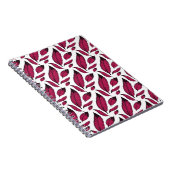 Carnet Motif de plume rose vibrant (Côté Droit)