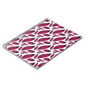 Carnet Motif de plume rose vibrant (Côté gauche)