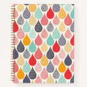 Carnet Motif de point d'art pop Raindrop (Devant)